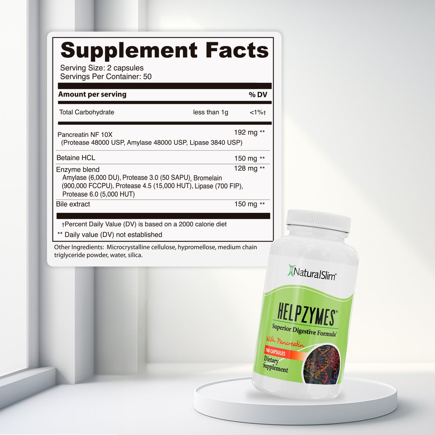 Combo de Apoyo Digestivo: 1 Glucotein + 1 Helpzymes + 1 Good Flora - NaturalSlim USA