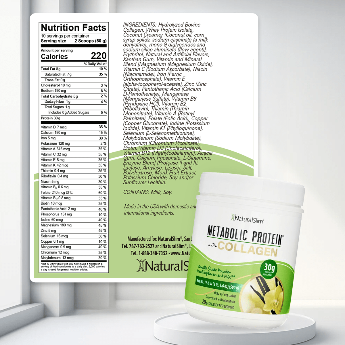 METABOLIC PROTEIN™ COLLAGEN - VANILLA - NaturalSlim USA