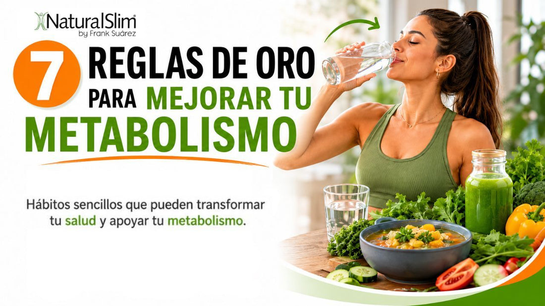 7 reglas de oro de Frank Suárez para apoyar el metabolismo con agua, comida natural y hábitos sencillos - NaturalSlim USA