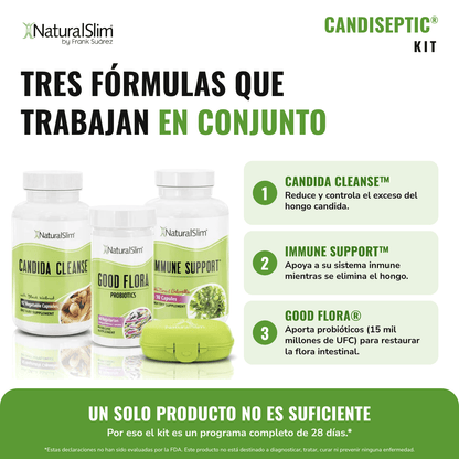 Candiseptic® Kit - Limpieza de Hongo Candida Albicans (sin libro) | Envío GRATIS - NaturalSlim USA