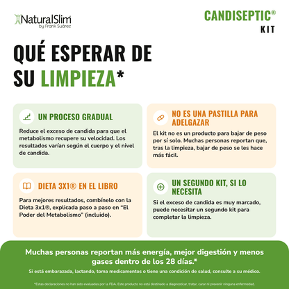Candiseptic Kit Limpieza de Hongo Candida Albicans | Envío Gratis Incluye Libro - NaturalSlim USA