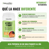 Metabolic Vitamins® | Vitaminas Potentes | Multivitaminas y Minerales, Complejo B con Niacina (B3) - NaturalSlim USA