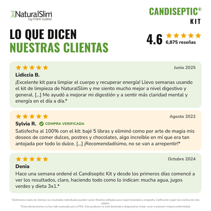 Candiseptic® Kit - Limpieza de Hongo Candida Albicans (sin libro) | Envío GRATIS - NaturalSlim USA