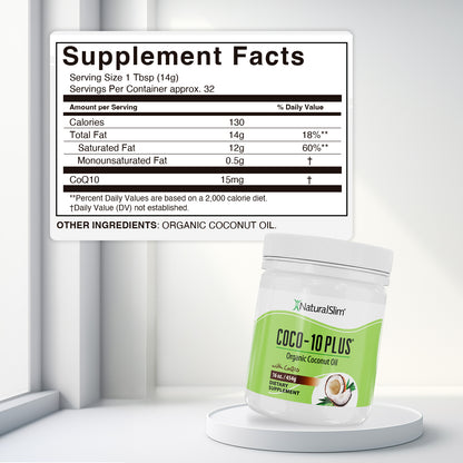 Coco - 10 Plus® | Aceite de Coco con CoQ10 - NaturalSlim USA