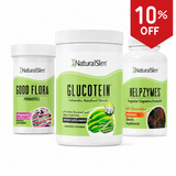Combo de Apoyo Digestivo: 1 Glucotein + 1 Helpzymes + 1 Good Flora - NaturalSlim USA