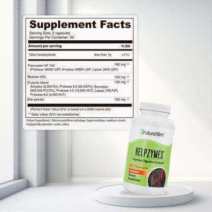 Combo de Apoyo Digestivo: 1 Glucotein + 1 Helpzymes + 1 Good Flora - NaturalSlim USA