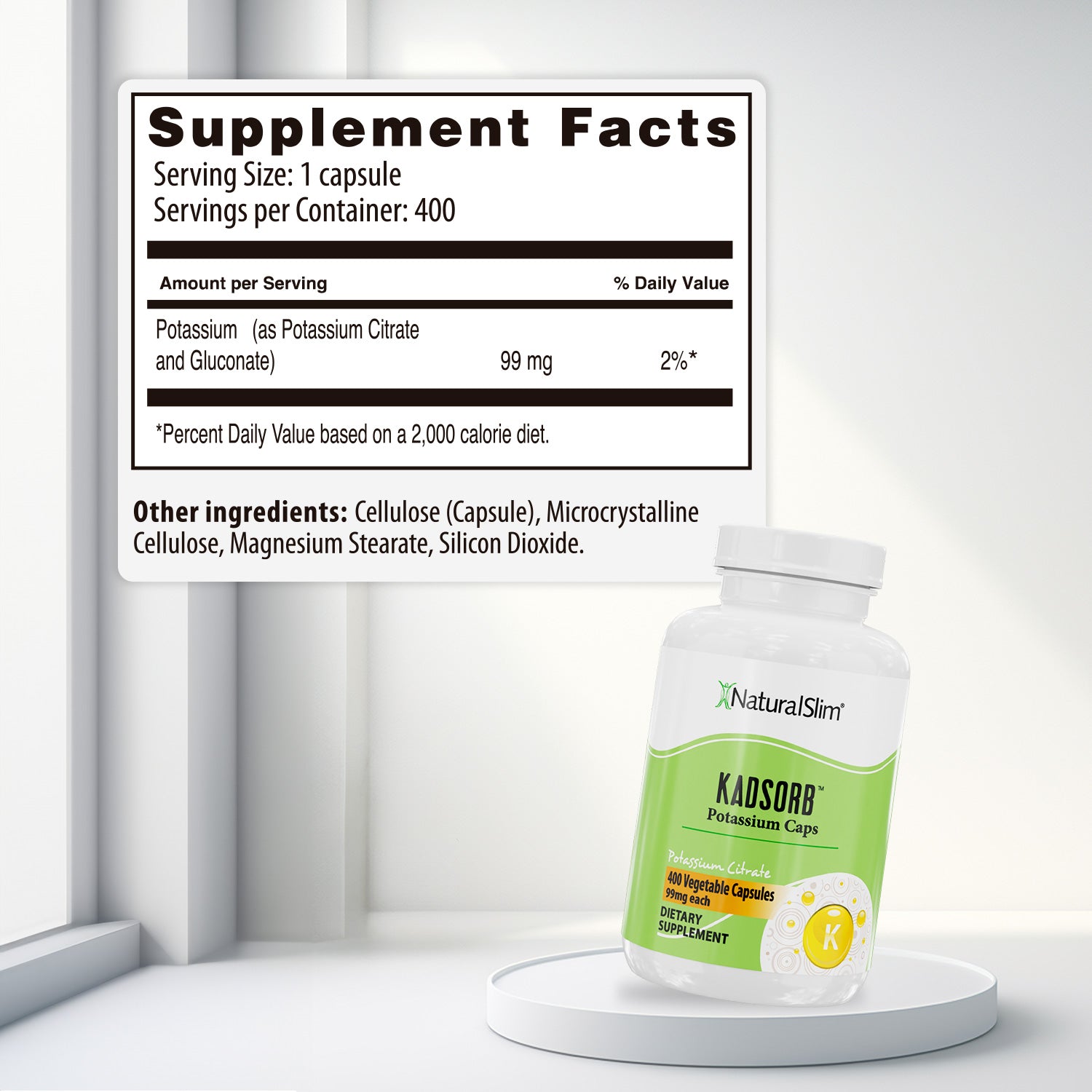 Kadsorb® Potassium | Citrato de Potasio - NaturalSlim USA