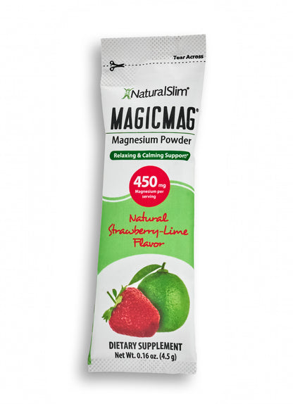 MagicMag® Stick Packs | Viaje - Travel | Fresa - Limón | Suplemento Citrato de Magnesio | Apoyo Relajante y Calmante* - NaturalSlim USA