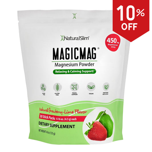 MagicMag® Stick Packs | Viaje-Travel | Fresa-Limón | Suplemento Citrato de Magnesio | Apoyo Relajante y Calmante* - NaturalSlim USA