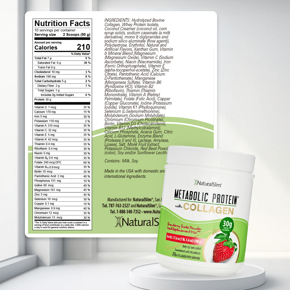 METABOLIC PROTEIN™ COLLAGEN - FRESA - NaturalSlim USA