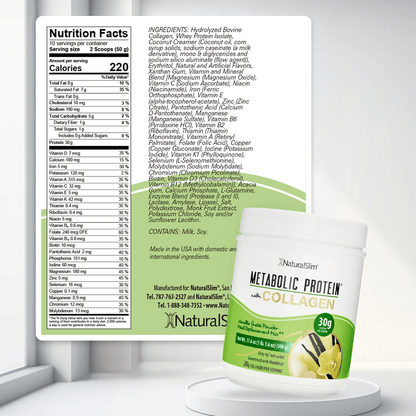 METABOLIC PROTEIN™ COLLAGEN - VANILLA - NaturalSlim USA