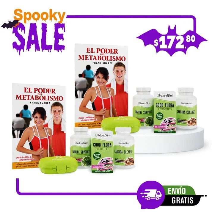¡Oferta Especial! 2 Candiseptic Kits - Limpieza de Hongo Candida Albicans y libro de Frank Suárez | Envío GRATIS - NaturalSlim USA