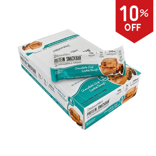 NaturalSlim® Protein Snackbar™ Chocolate Chip Cookie Dough | Barras de proteína - NaturalSlim USA