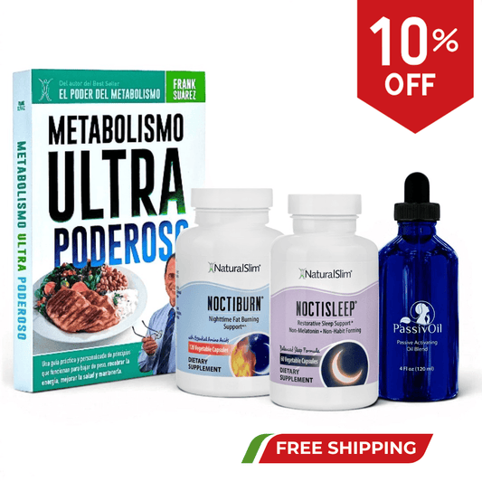 NoctiKit | Envío GRATIS - NoctiBurn, NoctiSleep, PassivOil y Libro de Frank Suárez - NaturalSlim USA