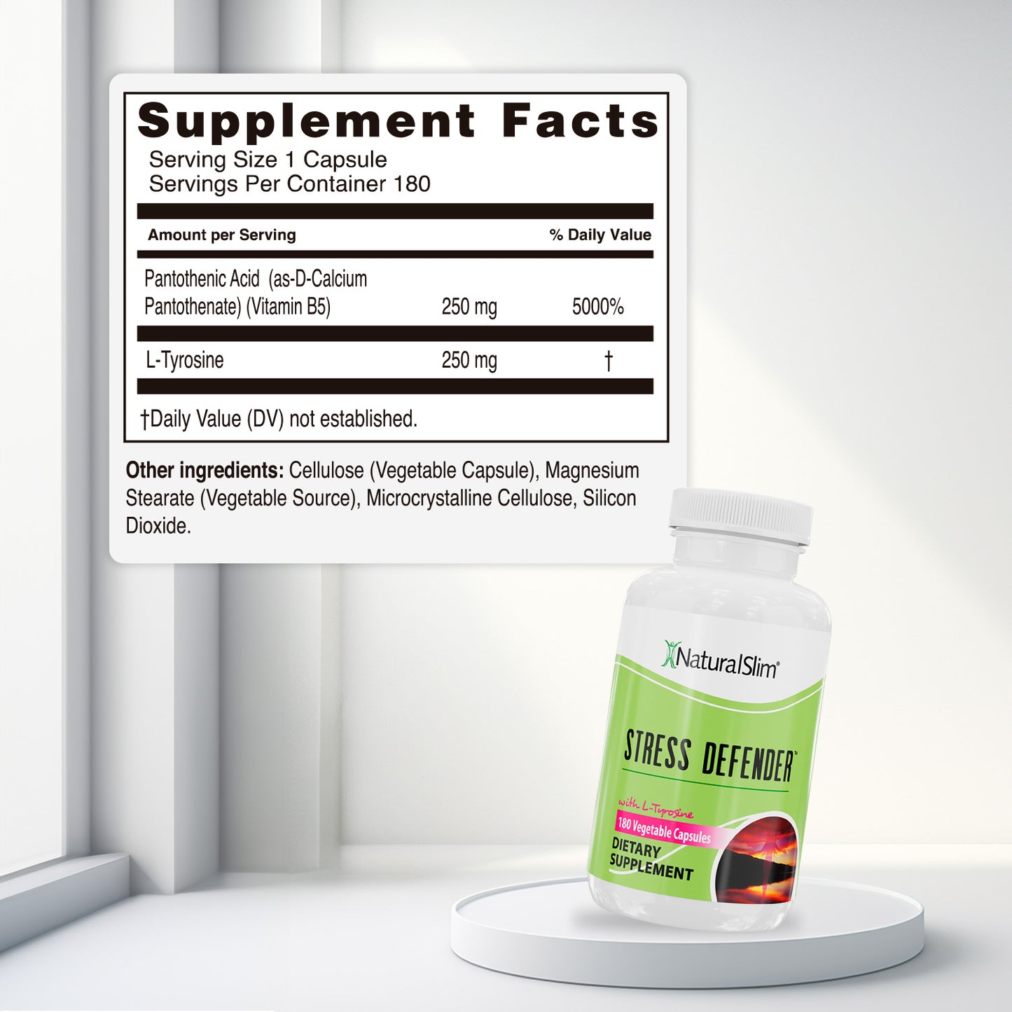 Stress Defender® | Con Vitamina B5 y L - Tirosina - NaturalSlim USA
