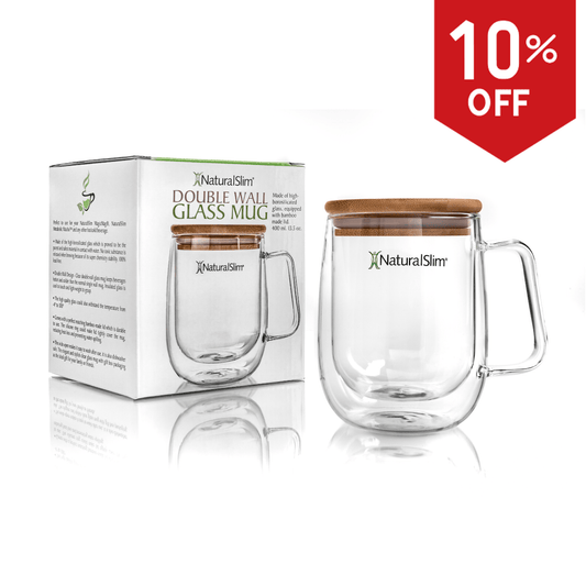Taza de vidrio de doble pared de NaturalSlim® - NaturalSlim USA