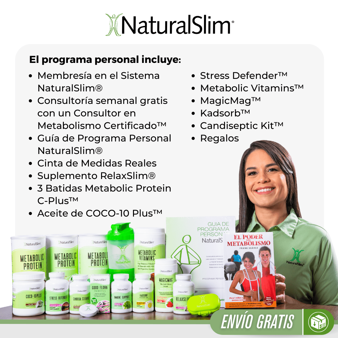 2 Programas Personales de NaturalSlim®: El Programa Completo Para Perder Grasa y Mejorar tu Metabolismo de Forma Saludable - NaturalSlim USA